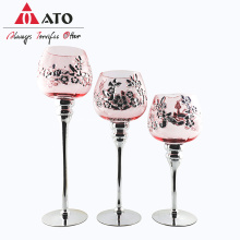 Plum blossom Glass Candle Holder Candle Holder Decorative Candle Stand